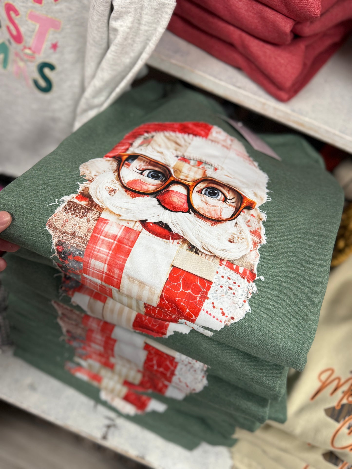 Santa Patchwork Sweatshirt