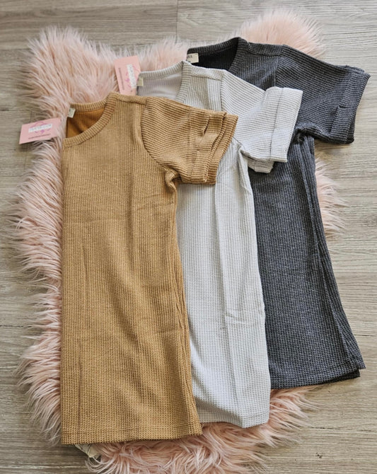 Waffle Knit Basic Tees