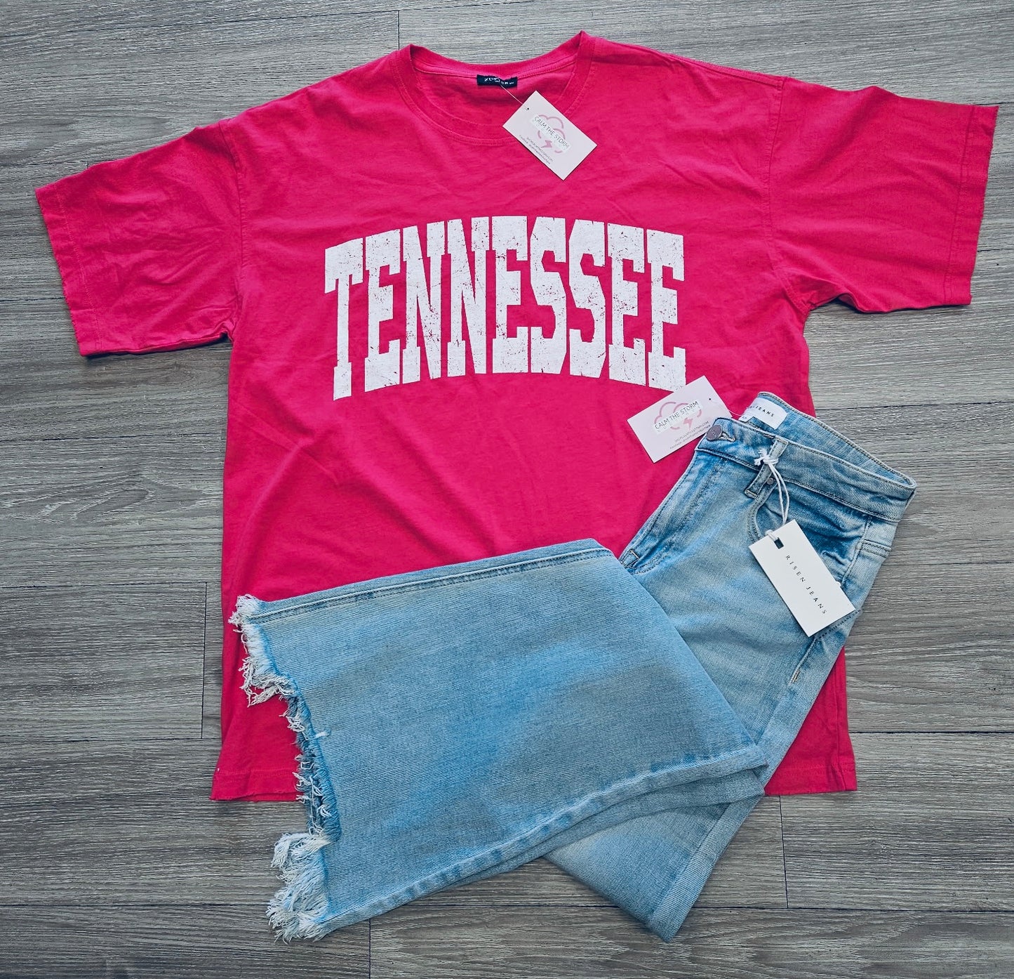TENNESSEE Oversized Distressed Tee