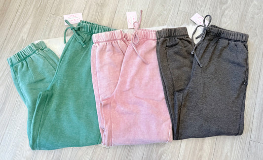 Curvy Acid Wash Joggers