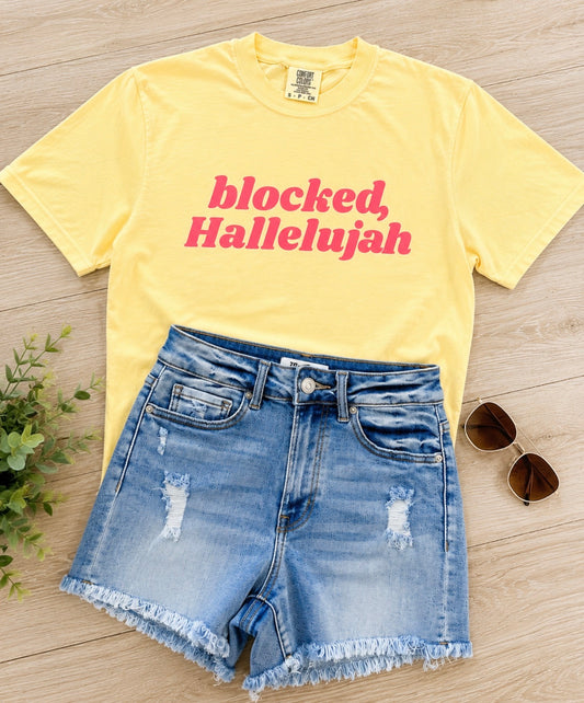 Blocked, Hallelujah Comfort Colors Tee