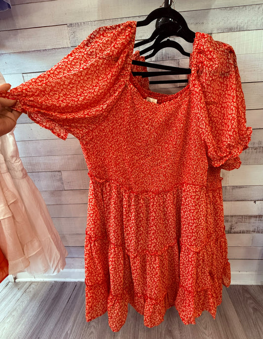 Curvy Red Floral Dress