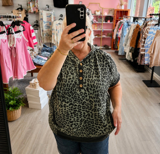 Curvy Leopard Weekend Hoodie