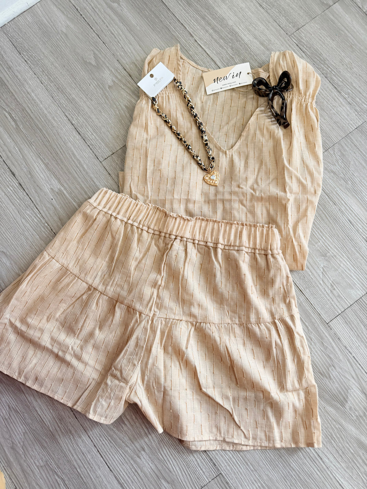 Textured Beige Set – Calm the Storm Boutique