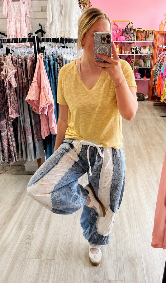 Boho Patchwork Joggers