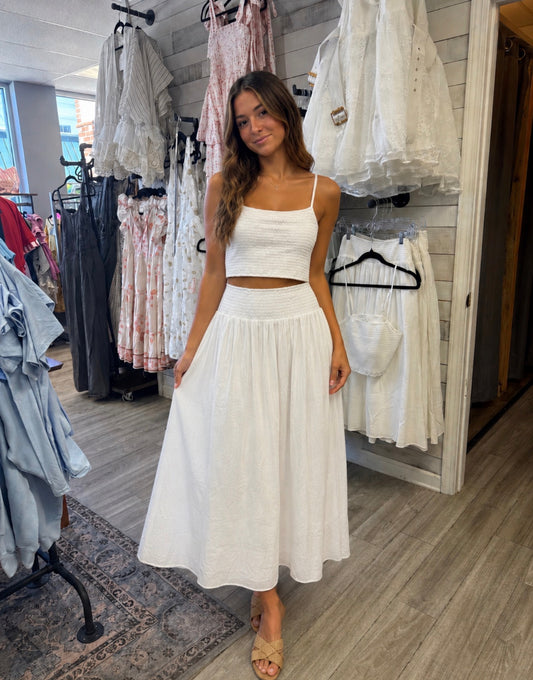 Two-Piece Sail Away Skirt & Smocked Cami