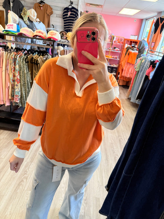 "Vols by 50" Collared Pullover