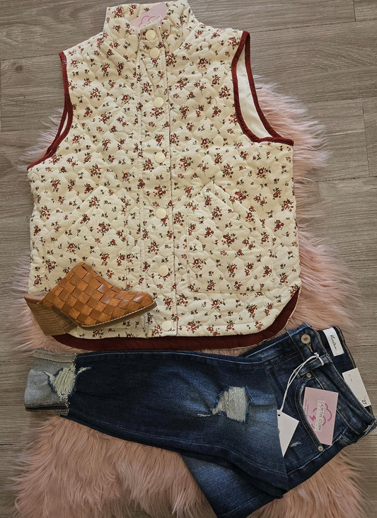 My Quilted Floral Best - Vest