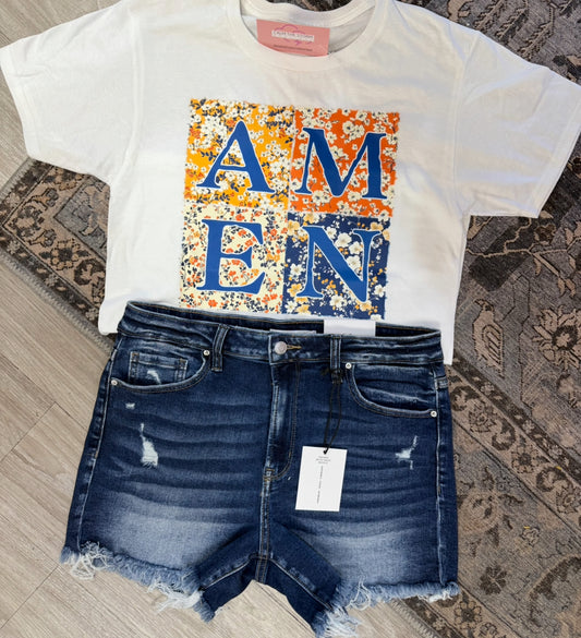 Zenana Dark Wash Shorts