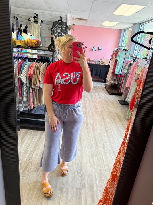 Wide Leg Capri Pants
