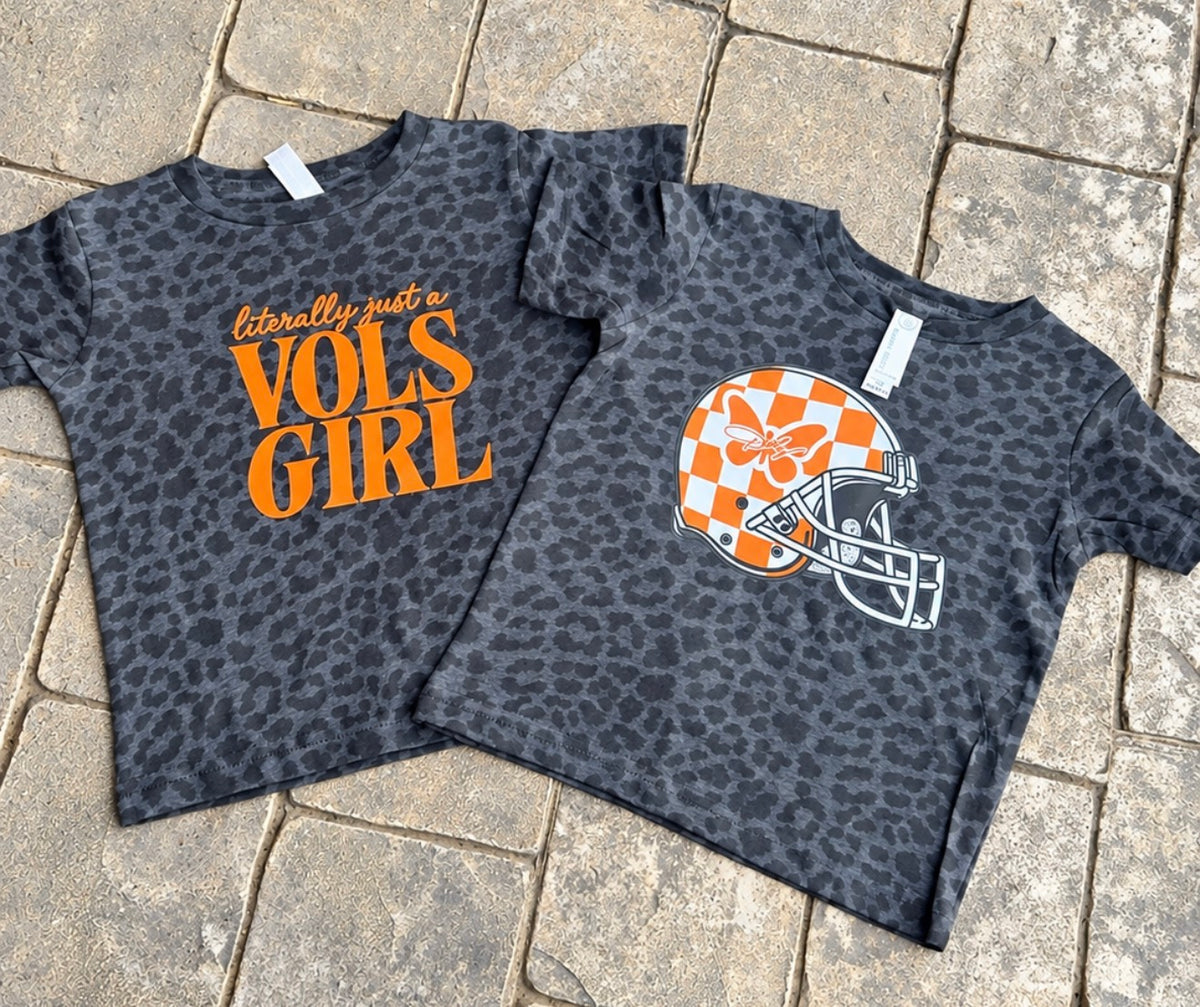 Black/Gray Leopard Baby Girls Tee