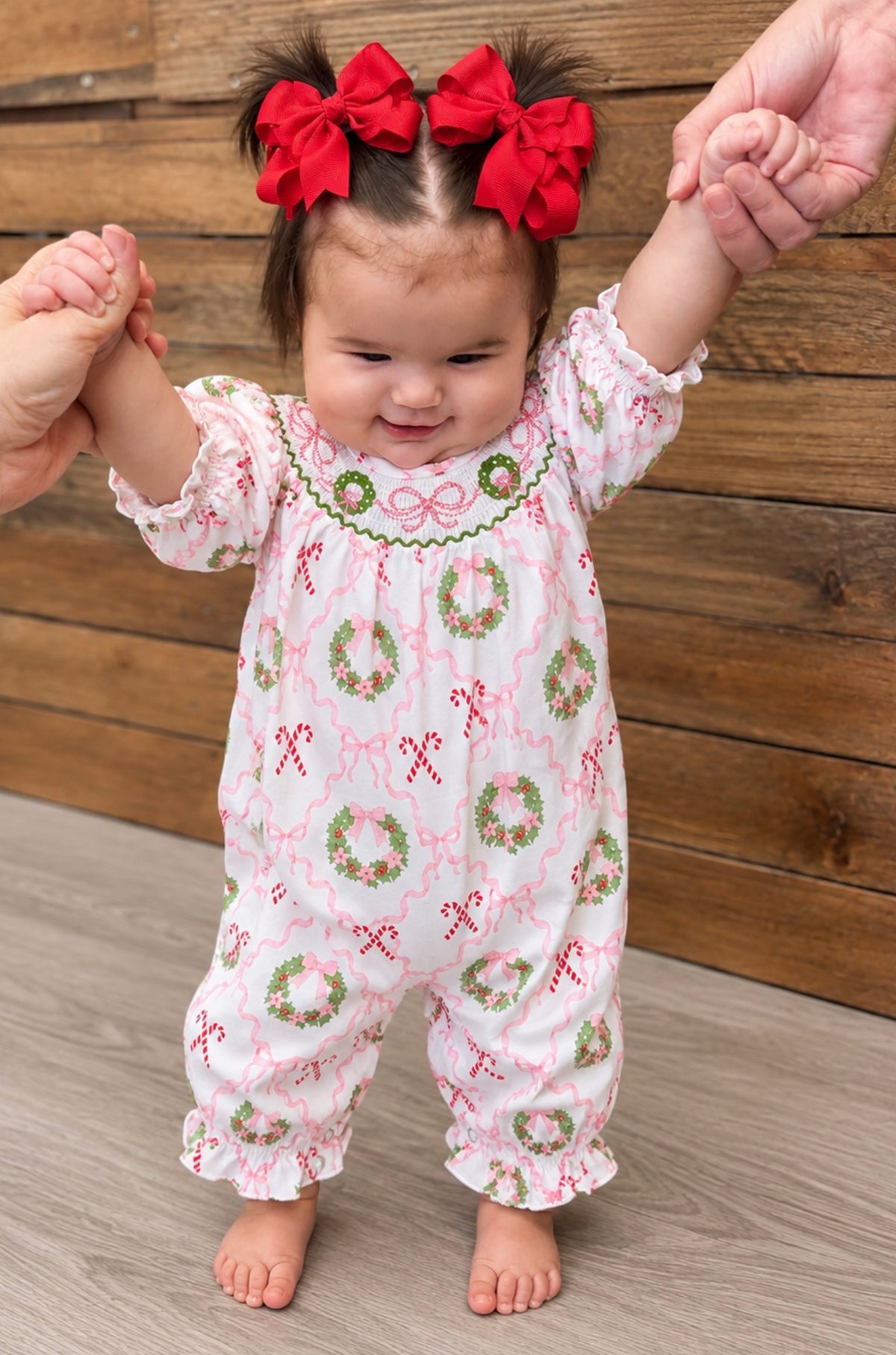 Smocked Christmas Romper