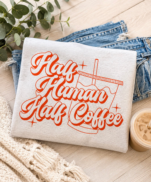 Half Human Half Coffee Crewneck