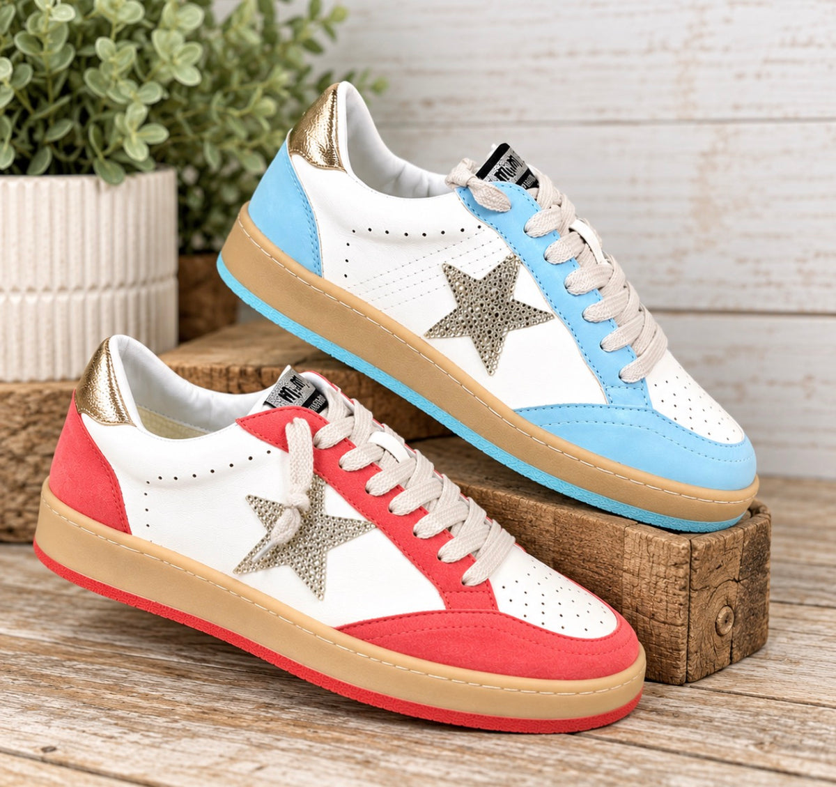 Vegan Leather Suede Sneakers